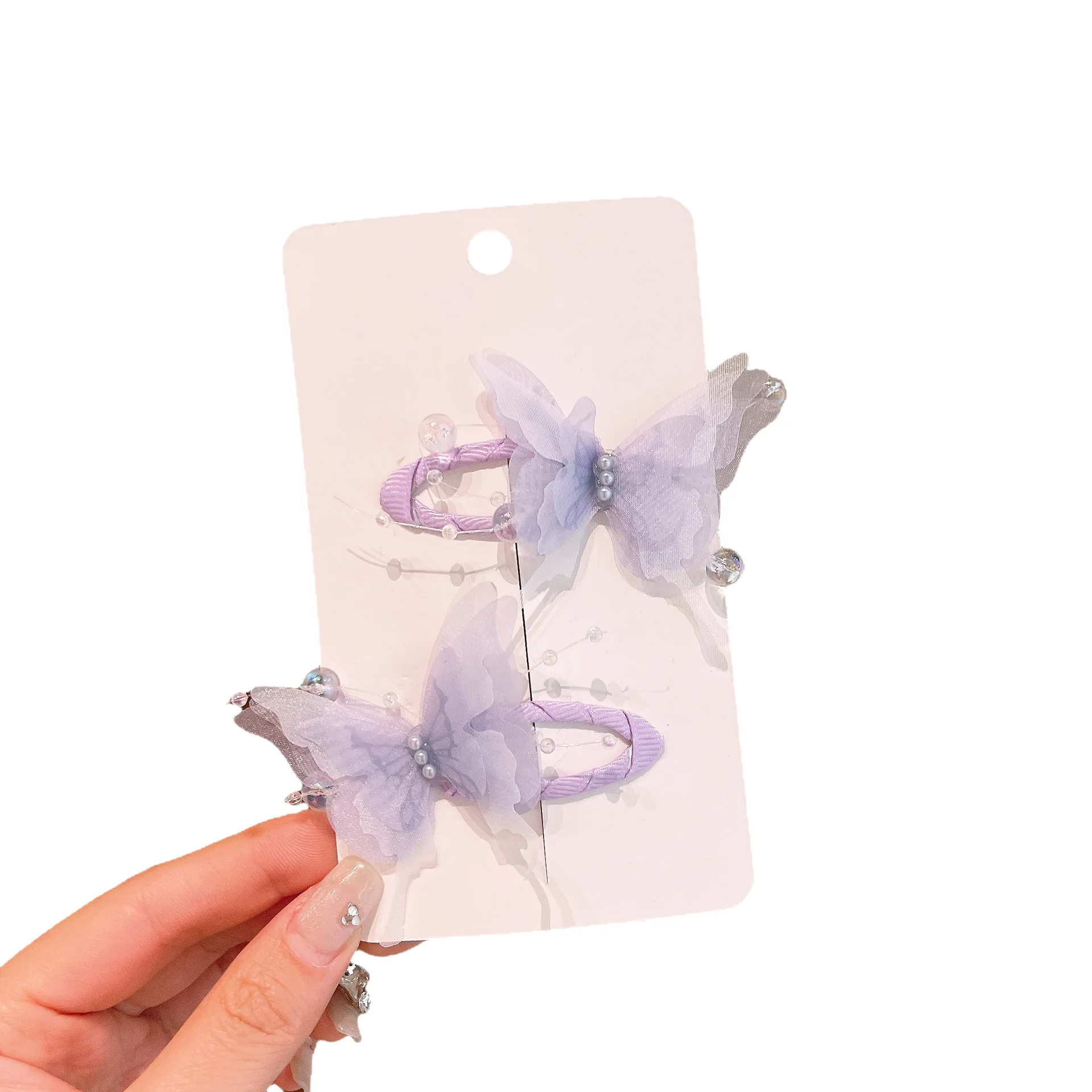 Súper Hada clip de pelo infantil mariposa en malla para niñas - imagen 2