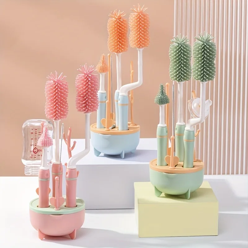 Kit limpieza biberones portátil – Cepillos de silicona - imagen 2
