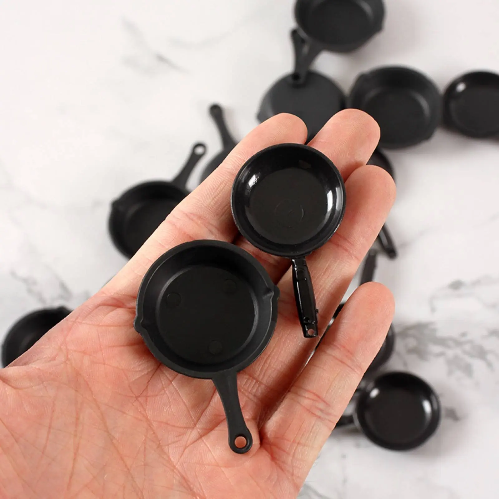 Sartén de juguete para cocina infantil miniatura realista fina - imagen 5