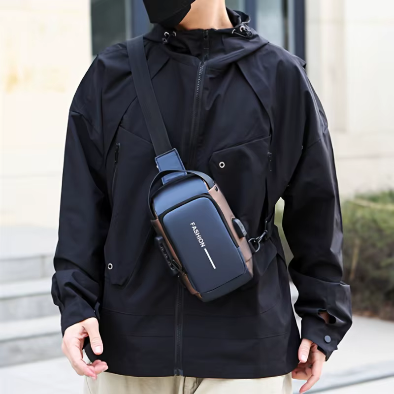 Bolso antirrobo de pecho en tela Oxford con correa ajustable - imagen 2