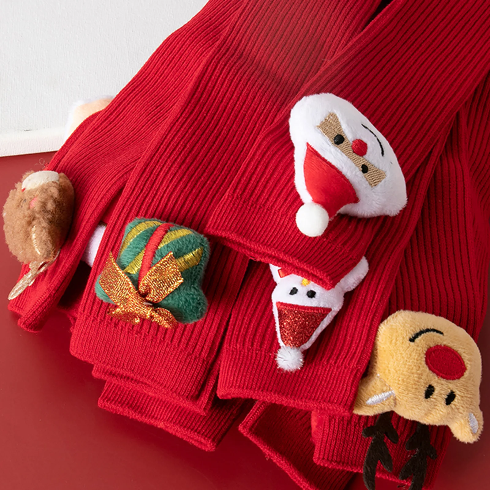Calcetines altos navideños de punto para niños y niñas de invierno - imagen 5