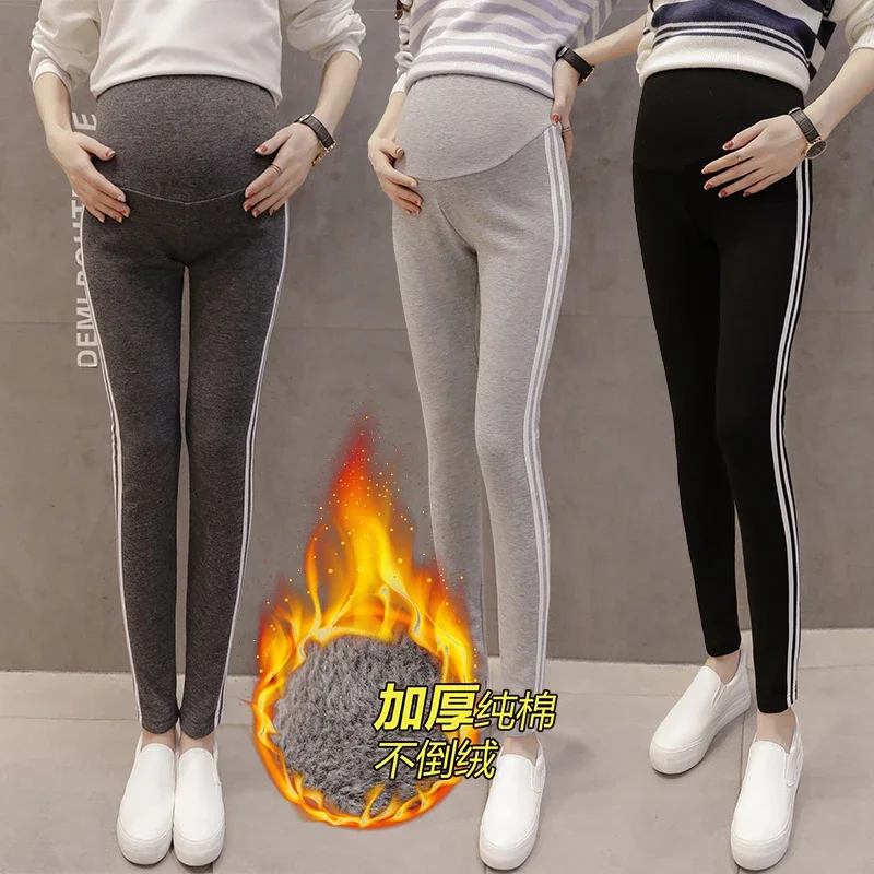 Leggings de embarazo de terciopelo cálidos para invierno - imagen 5