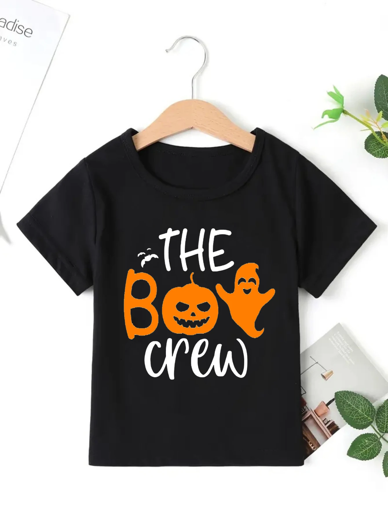 Camiseta Halloween niño Tractor Boo con estampado de murciélagos - imagen 2