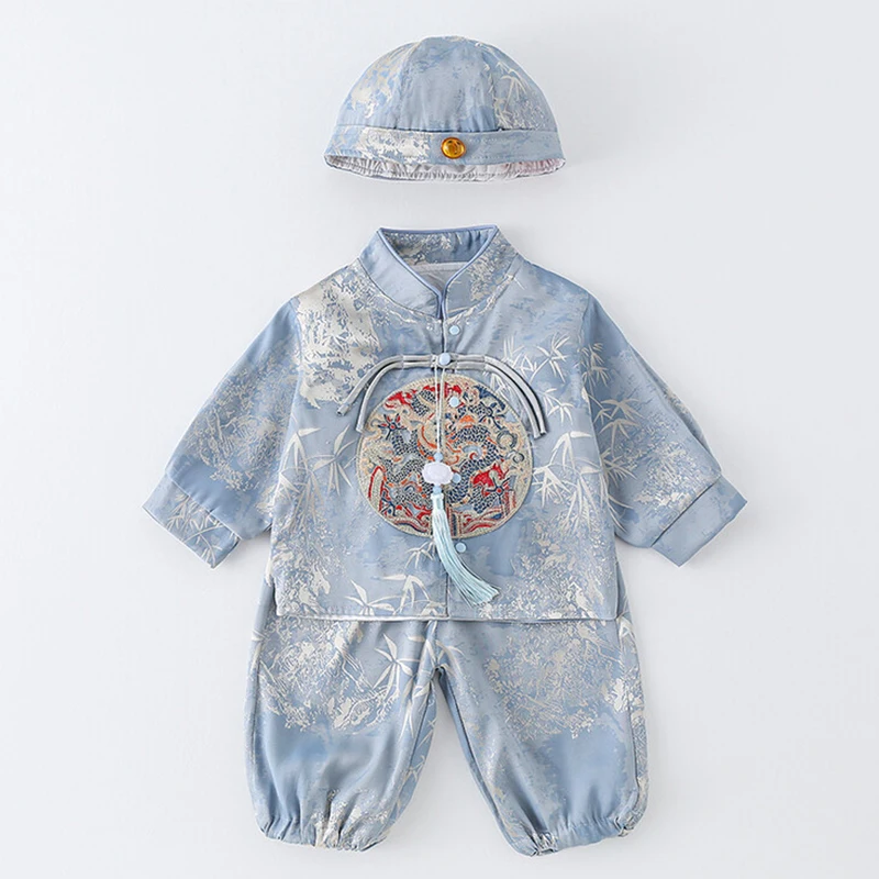 Conjunto de bebé de algodón con gorrito – estilo boutique - imagen 5