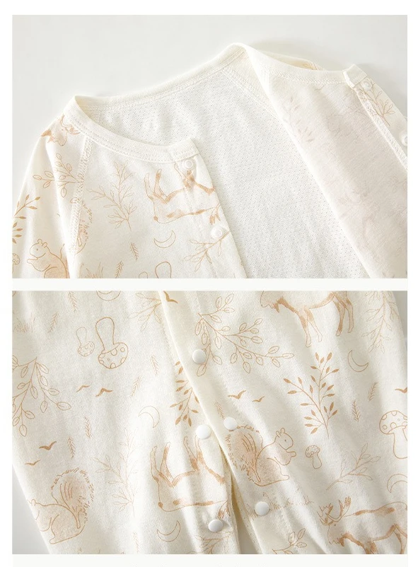 Pijama mono de algodón transpirable para bebé de recién nacido