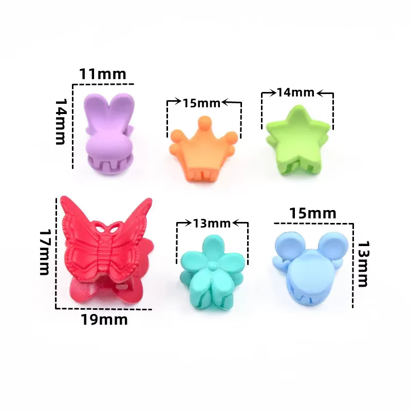 Mini pinzas mariposa para el cabello de niña - imagen 5