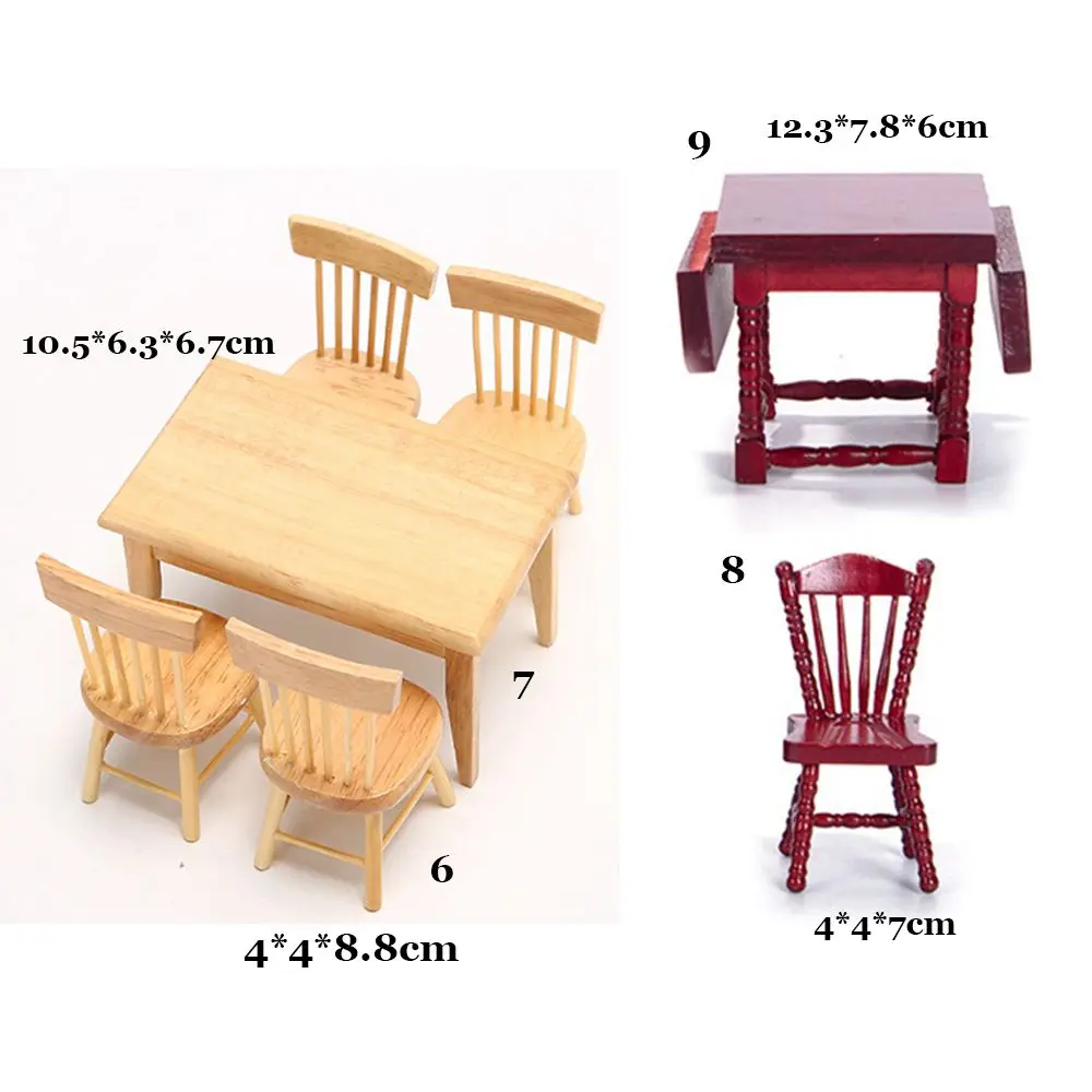 Mesa de muñecas de madera blanca para comedor de casa - imagen 5