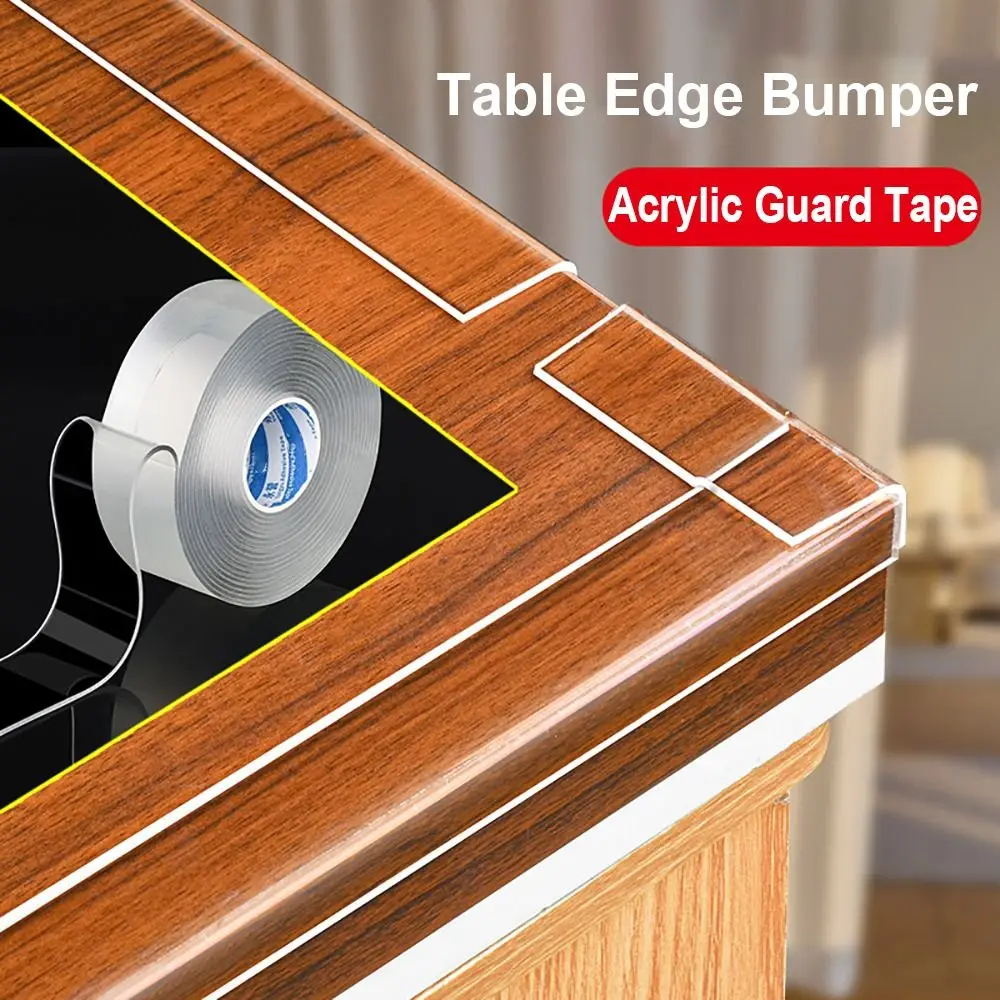 Tira protectora esquinas muebles bebé – Adhesiva transparente y suave - imagen 2