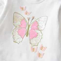 Sudadera con lentejuelas para niña – Camiseta manga larga primavera/otoño