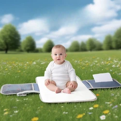 Cambiador de pañales portátil plegable impermeable para recién nacido