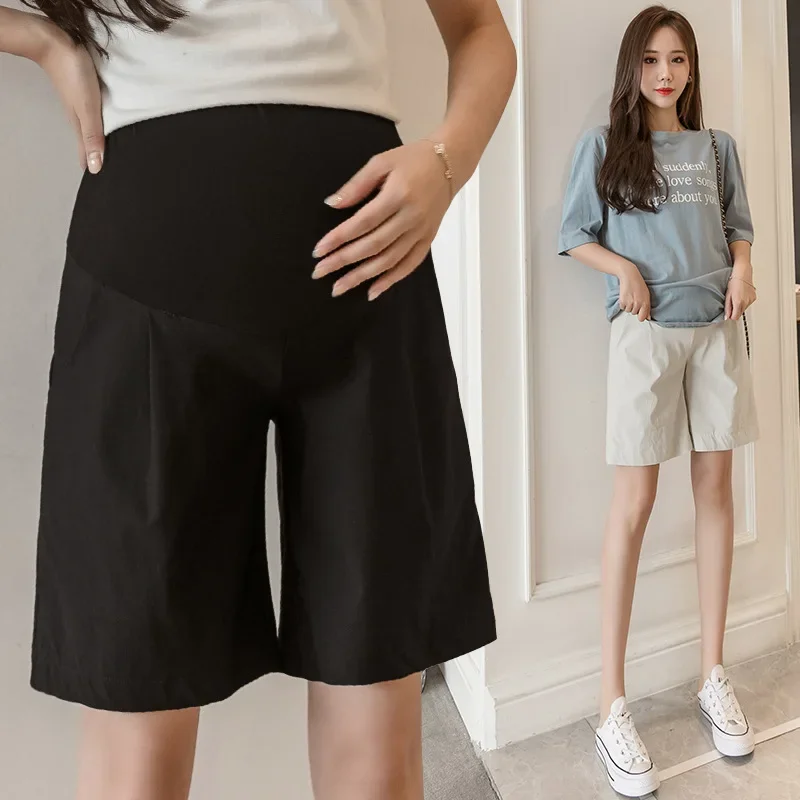 Pantalones premamá de lino para verano cómodo y transpirable