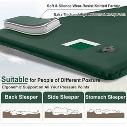 Colchoneta autoinflable para dormir: espuma viscoelástica gruesa