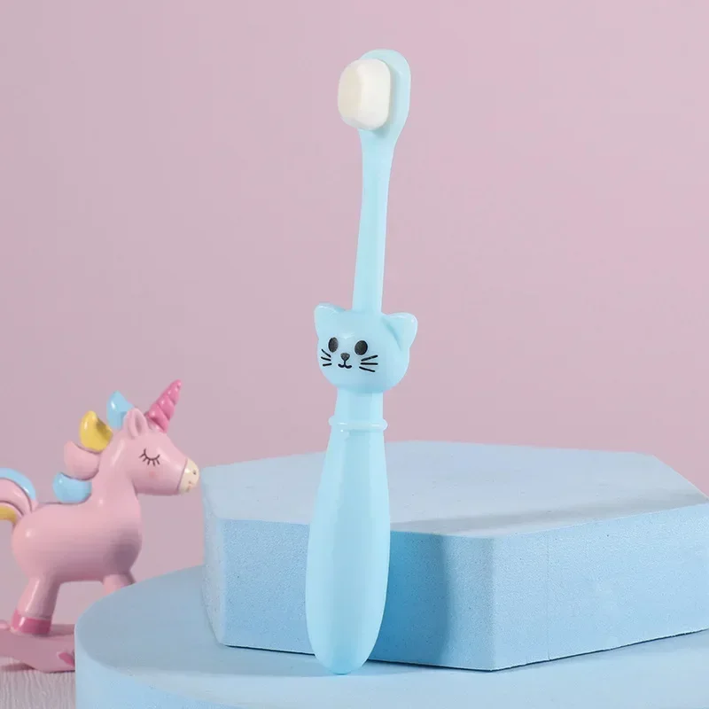 Cepillo dental infantil forma gato cerdas suaves para niños - imagen 2