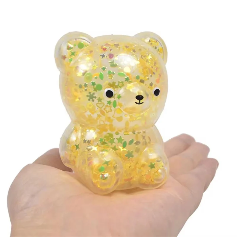 Oso de peluche con lentejuelas – juguete antiestrés para niños - imagen 3