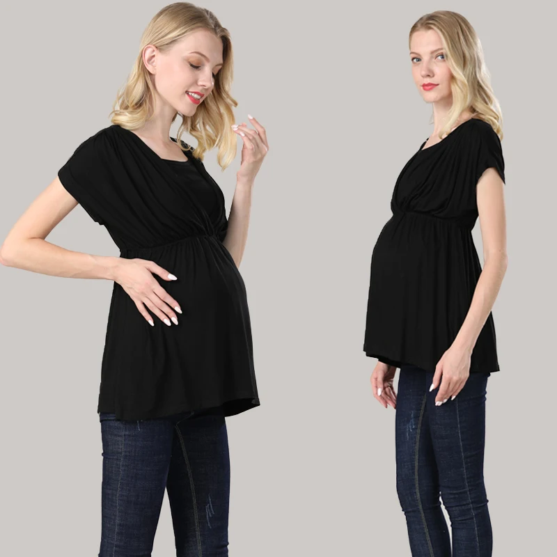Blusa de lactancia cuello cuadrado detalle cruzado - imagen 4