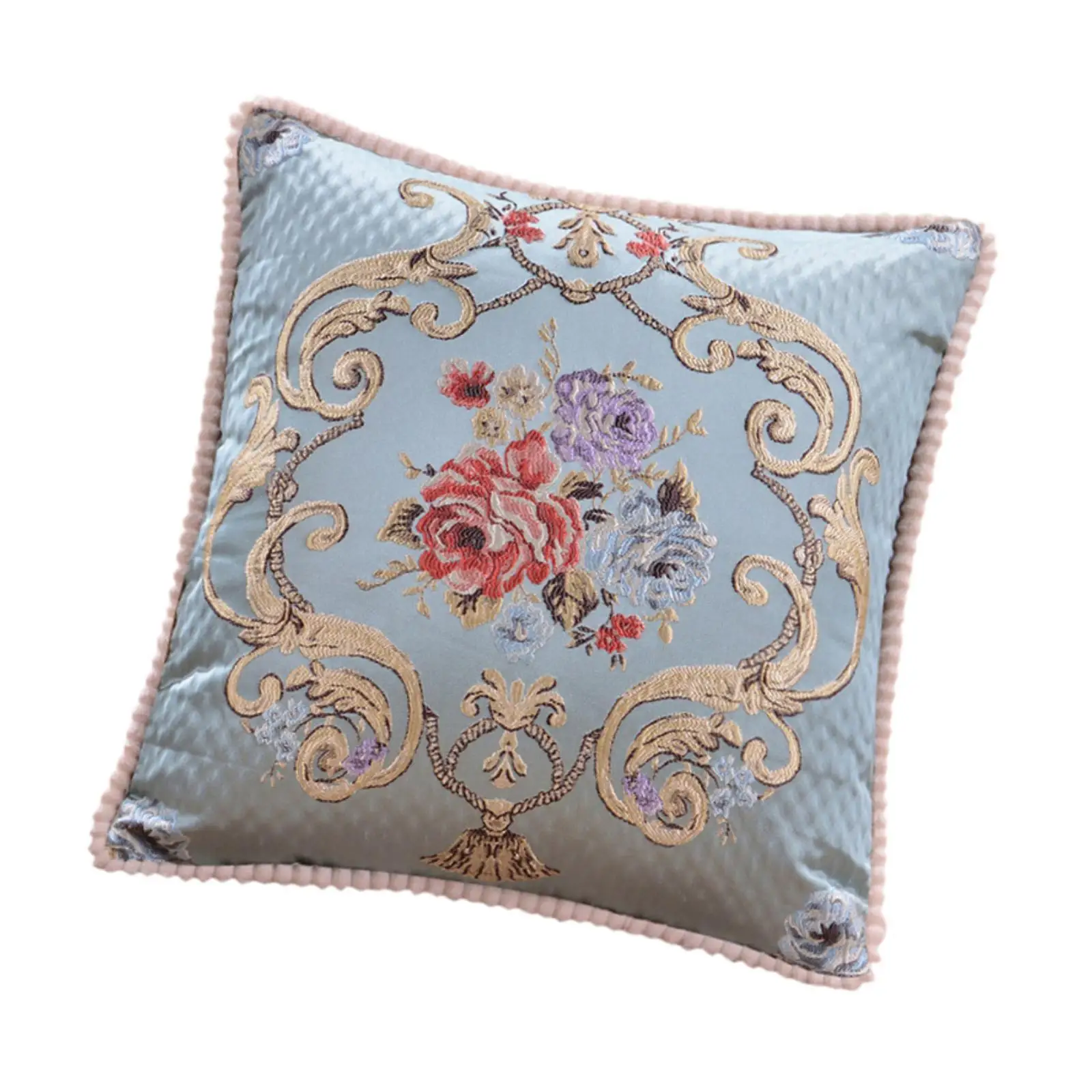 Conjunto de fundas cuadradas bordadas Jacquard Floral