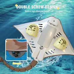 Pez Demonio teledirigido para piscina y baño, juguete RC
