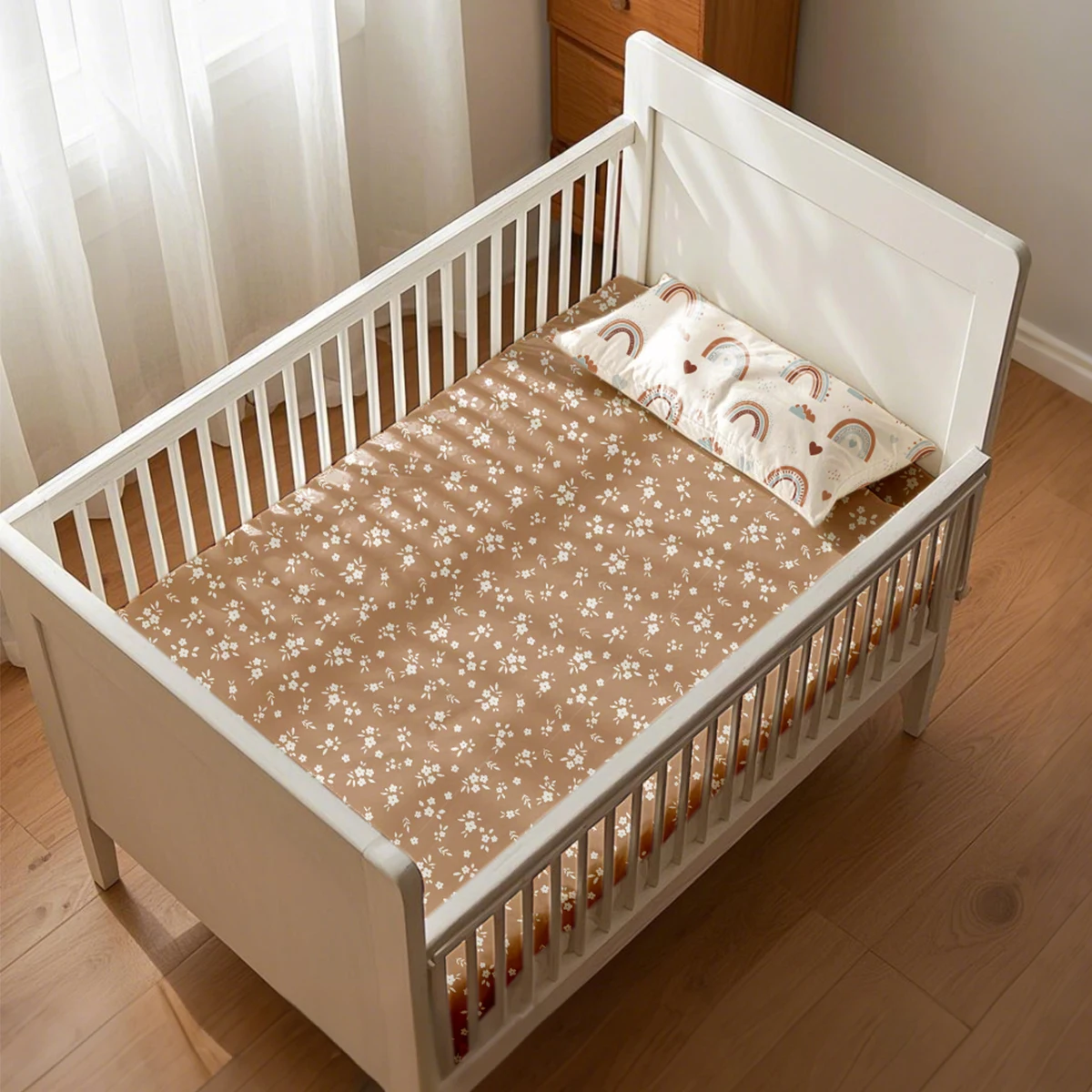 Kangobaby sábana bajera suave de bambú y algodón para cuna bebé