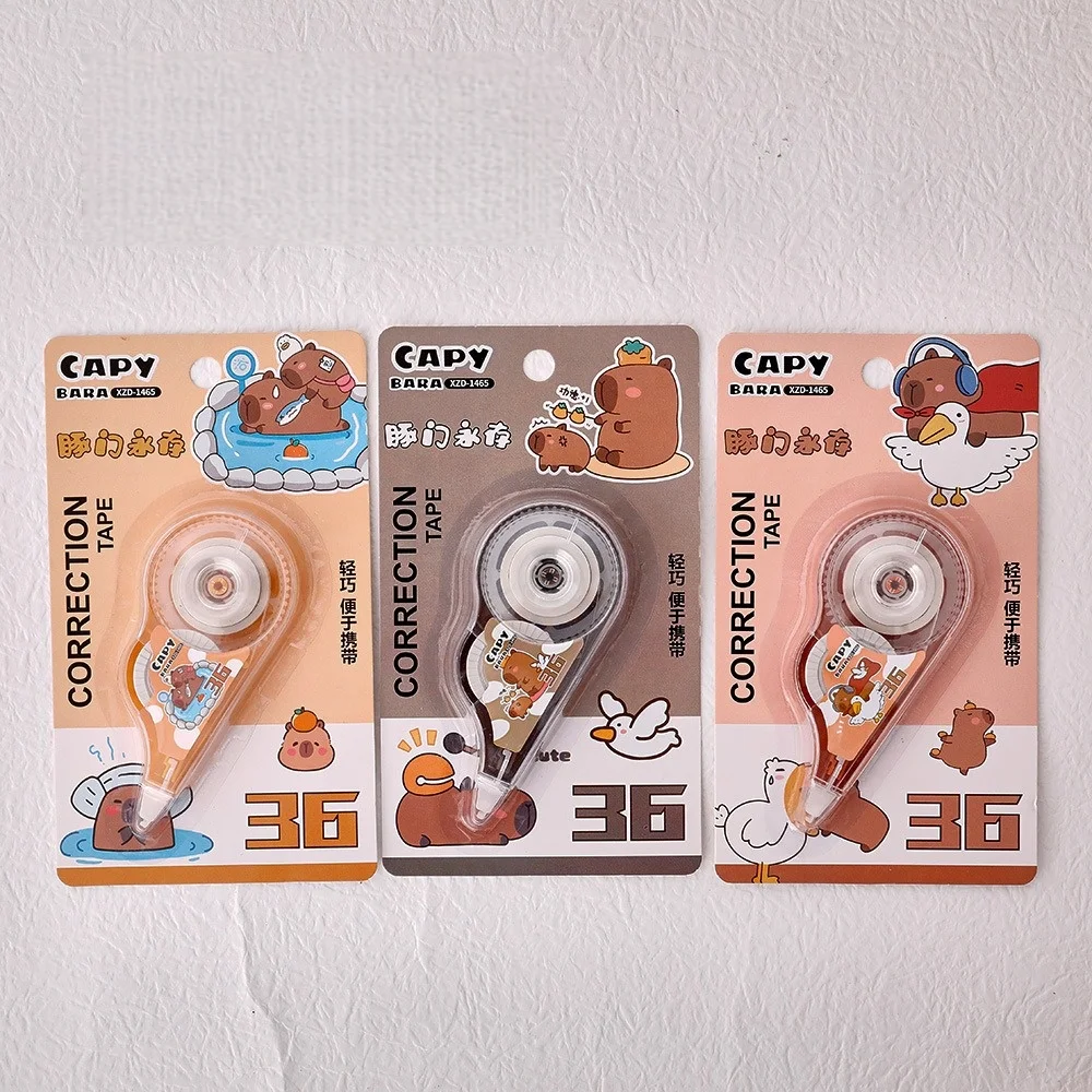 Cinta correctora blanca con diseño de capibara para papel - imagen 2