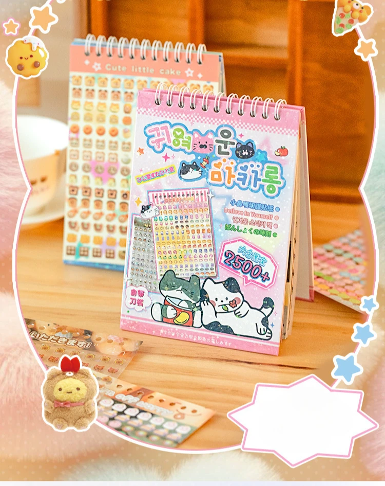 Pegatinas kawaii de animales para decorar photocards y diarios