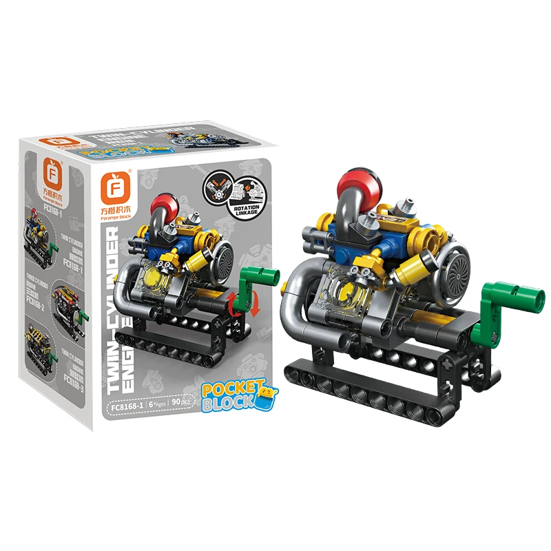 Bloques de construcción motor coche DIY para niños - imagen 4