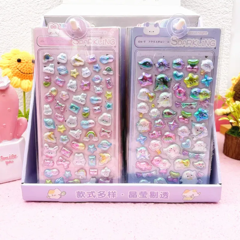 Pegatinas 3D de unicornio y animales para niñas, estilo tierno - imagen 2