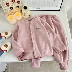 Conjunto reversible de lana y felpa – Traje de invierno para niños