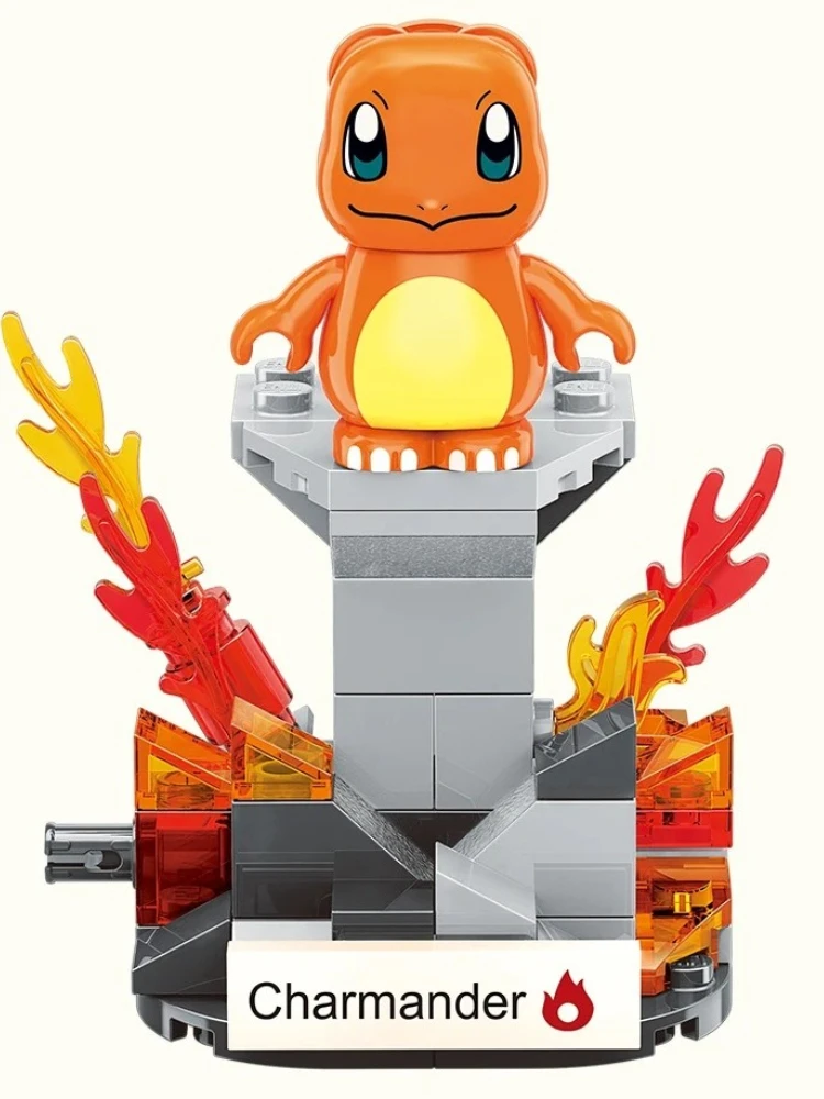 Bloques de construcción Pokémon mini grúa Pikachu Charmander de montaje - imagen 4