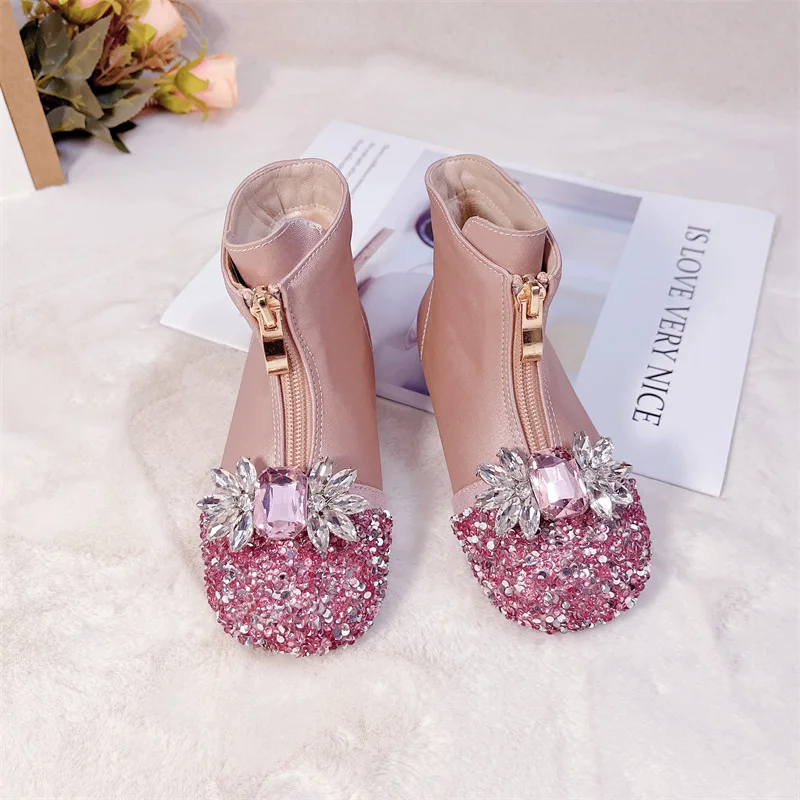 Botas de nieve niña con brillo – Forro térmico de rizo suave - imagen 3