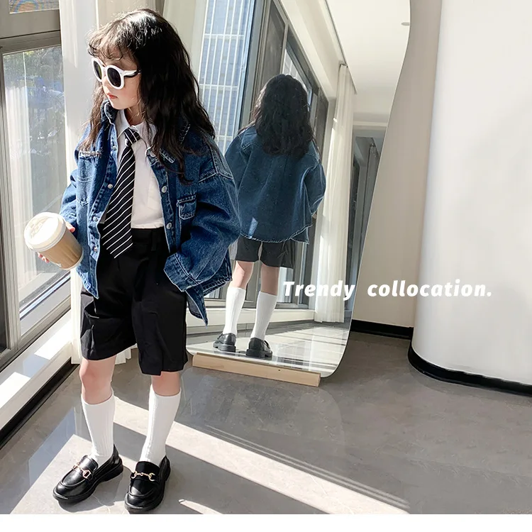 Calcetines japoneses JK para niñas, color sólido