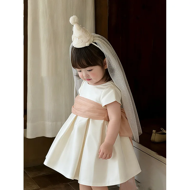 Vestido de fiesta para bebé niña con encaje estilo princesa - imagen 2