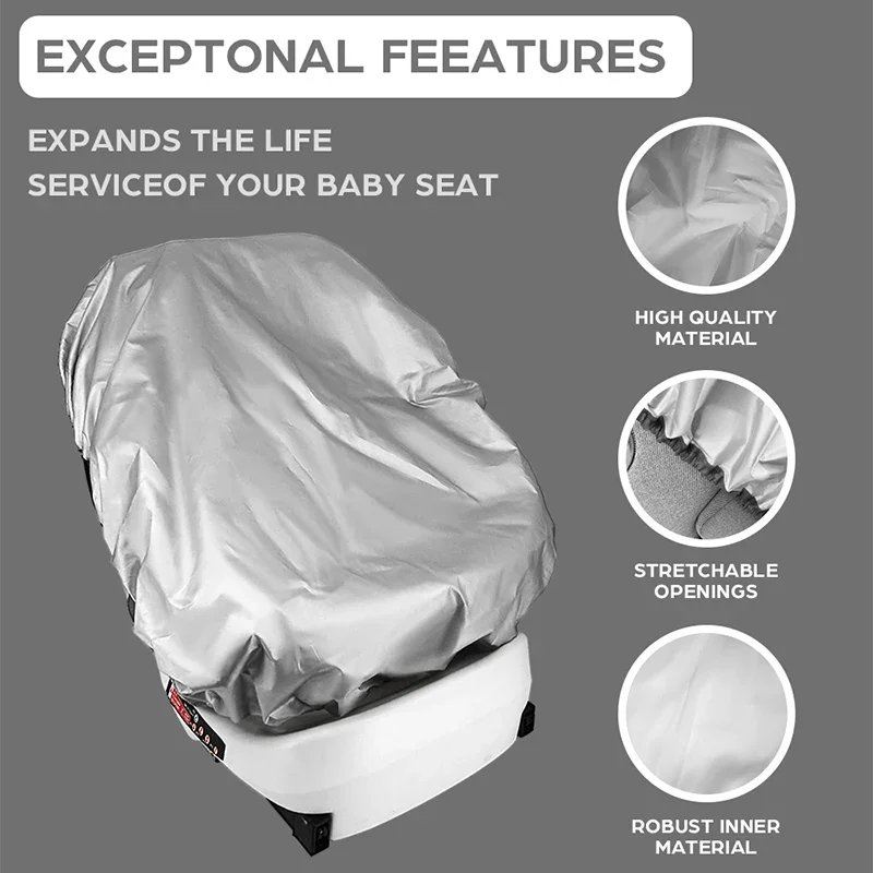 Funda para silla de auto bebé impermeable y con protección solar - imagen 5