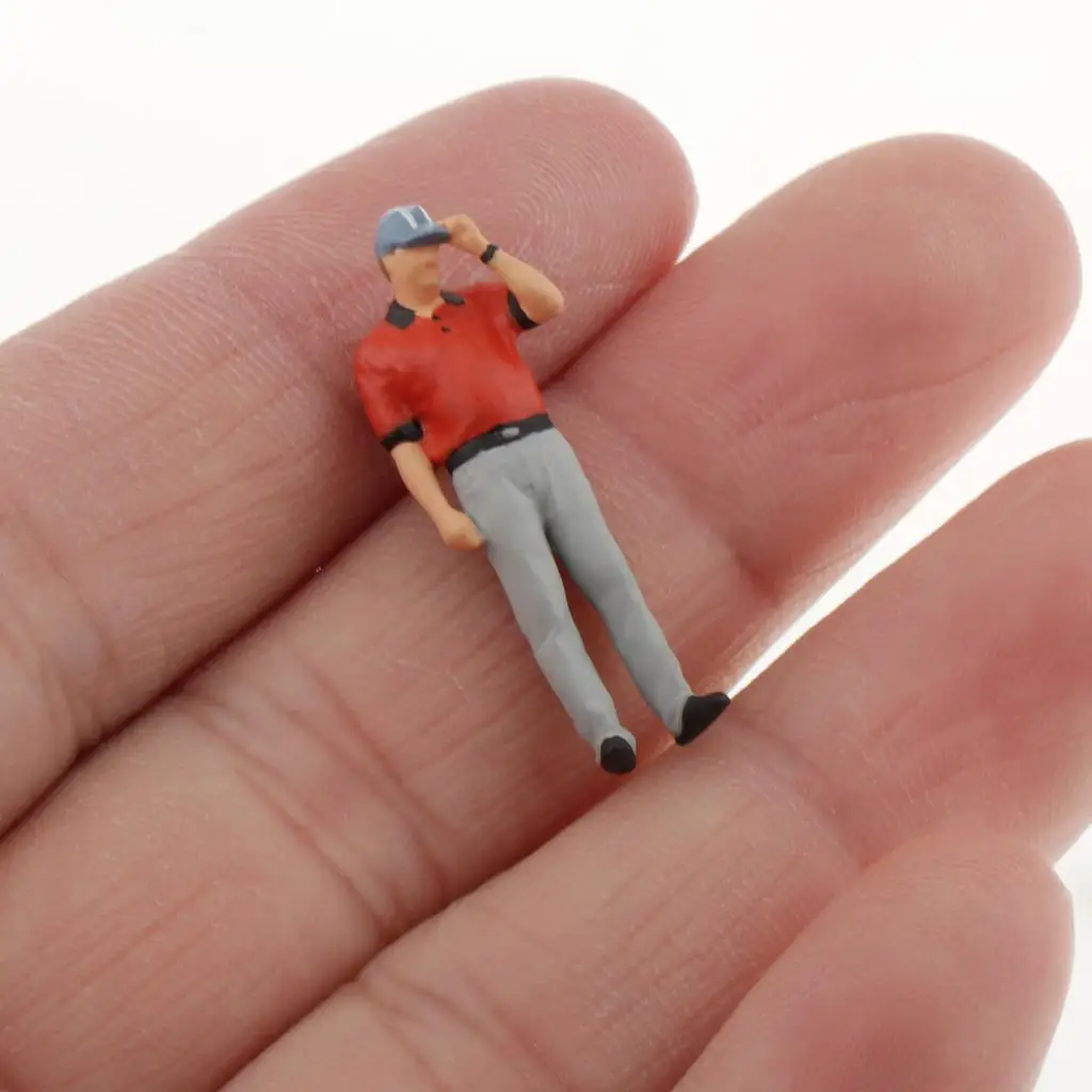 Figuras de pasajeros para tren en miniatura pintadas a mano - imagen 3