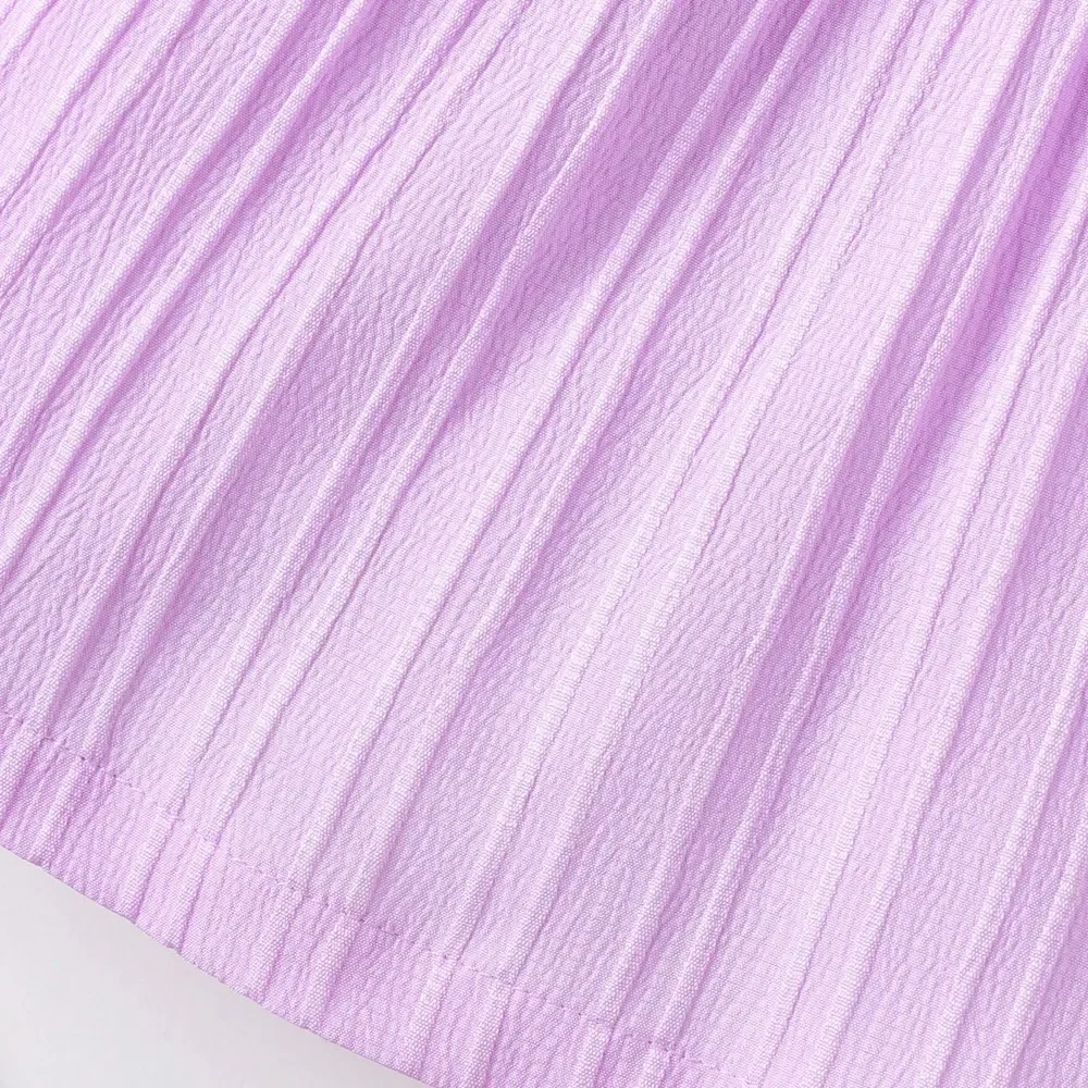 Vestido bebé ligero algodón mangas volantes botones – Verano cómodo - imagen 4