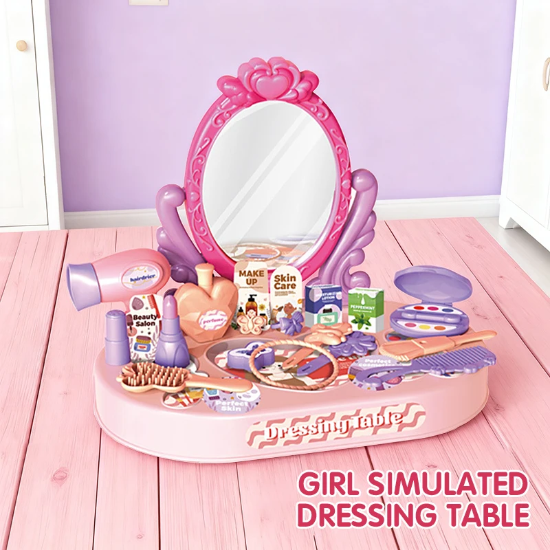 Tocador infantil de maquillaje y joyero para juego imitativo - imagen 4