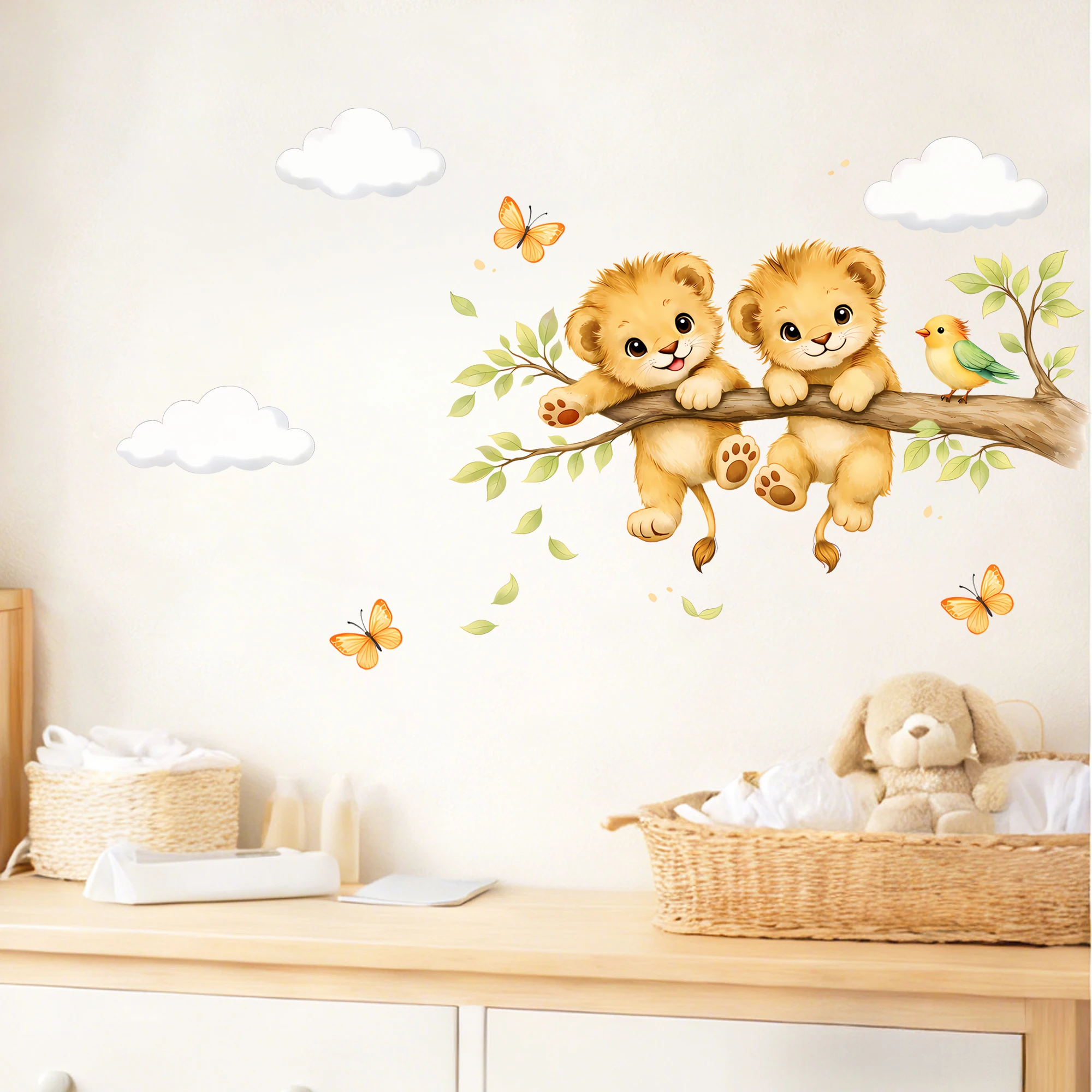 Vinilos de pared león bebé removibles para habitación infantil - imagen 4