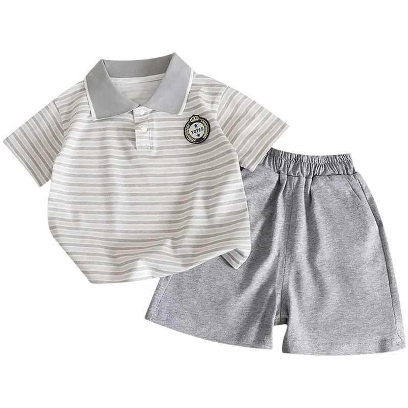 Conjunto de verano para bebé con polo de manga corta y pantalón - imagen 2