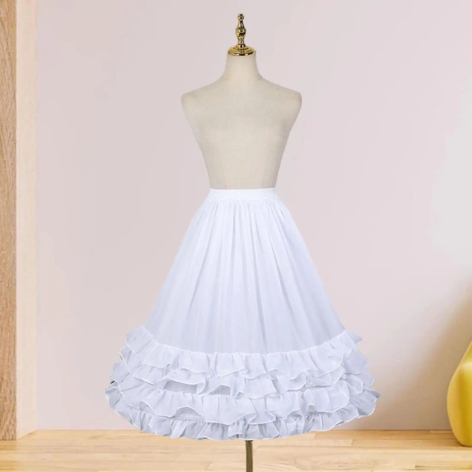 Falda de tirantes para niña elegante de flores con crinolina