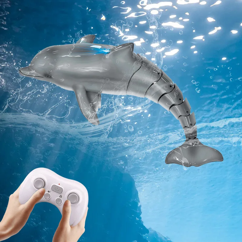 Barco RC sumergible con luces y spray – Juguete para niños
