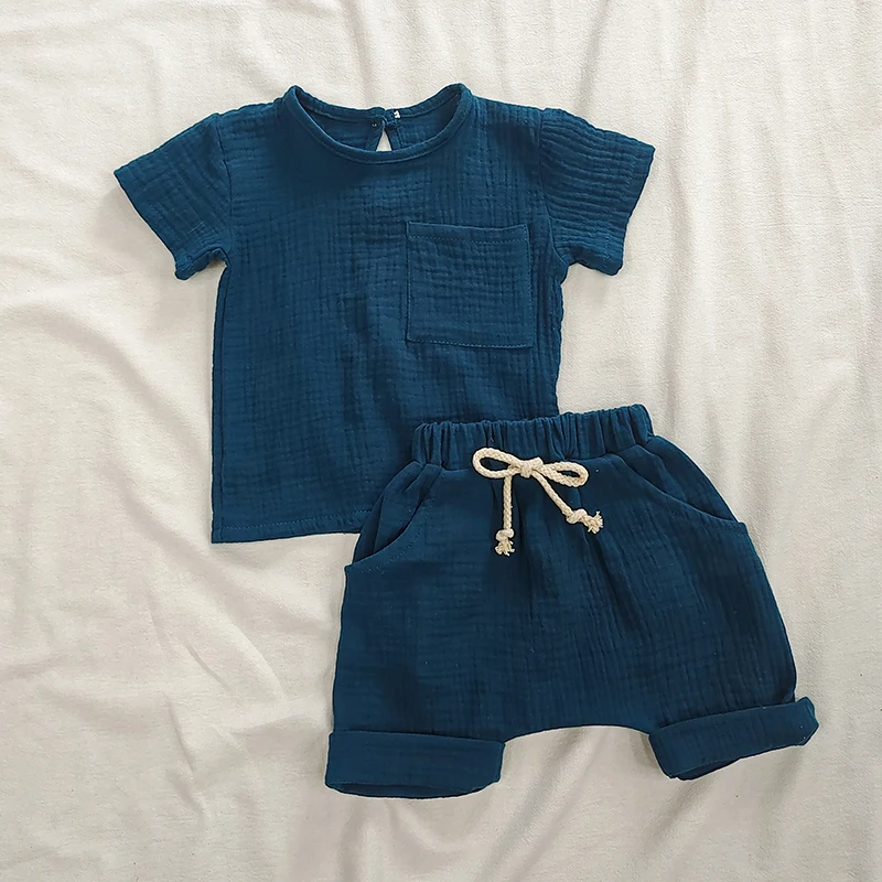 Conjunto de verano de algodón orgánico para bebé – 2 piezas unisex - imagen 2