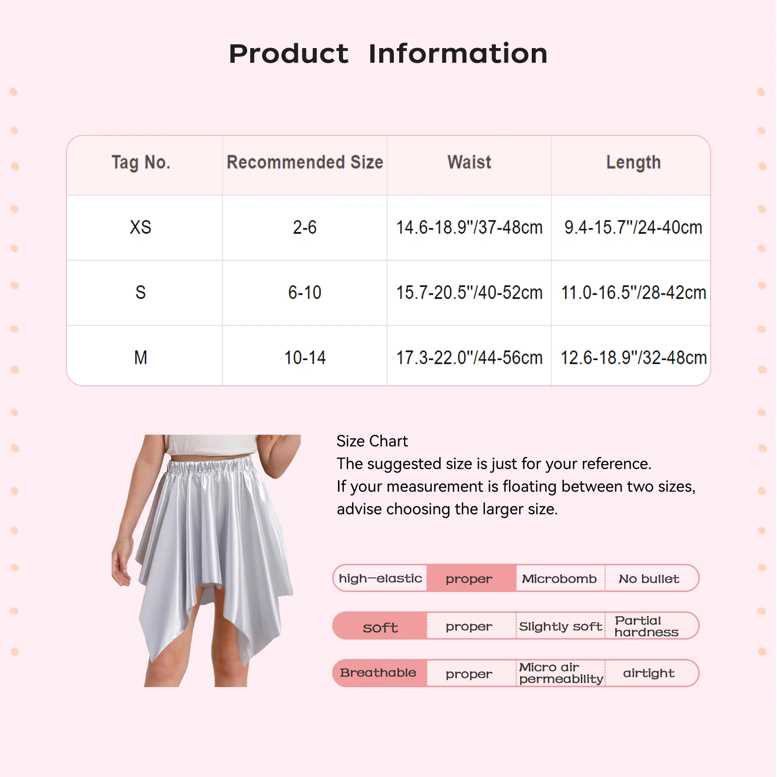 Falda de baile brillante metalizada para niñas con cintura elástica - imagen 4