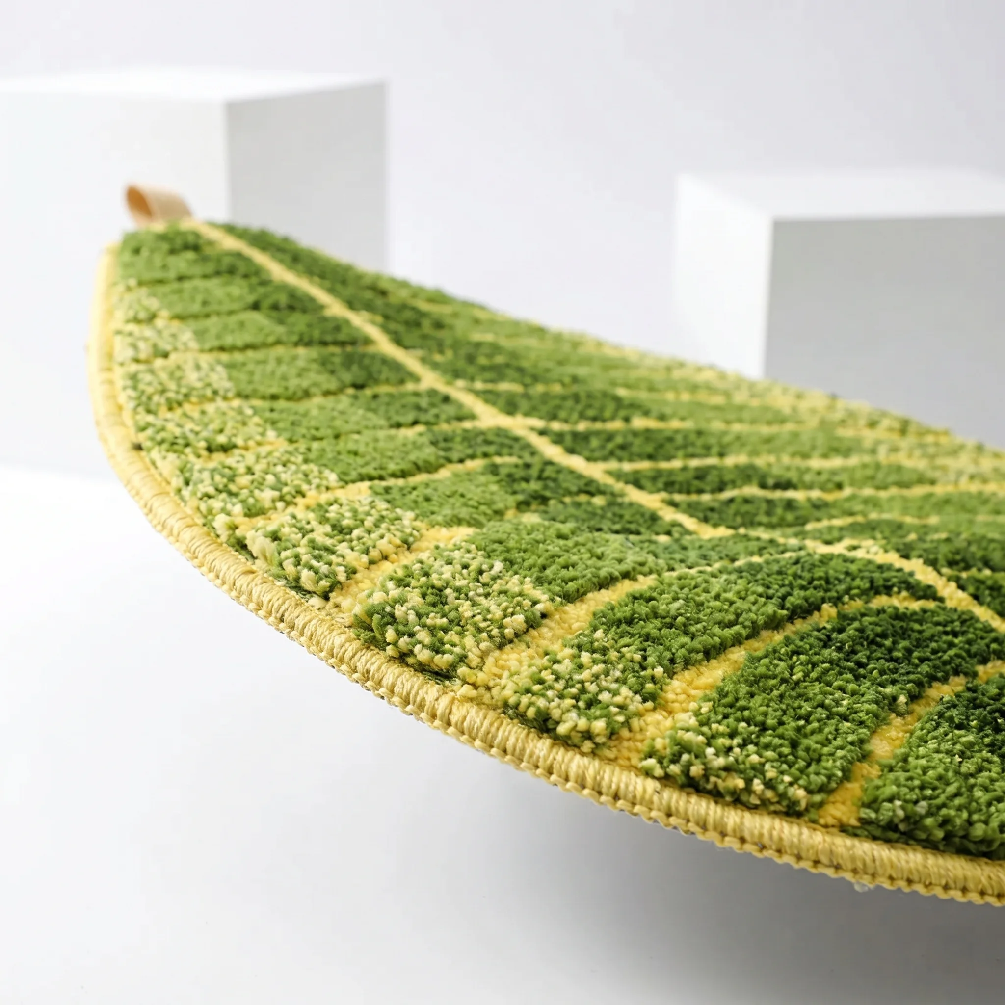 Alfombra antideslizante de baño con forma hoja verde lavable - imagen 5