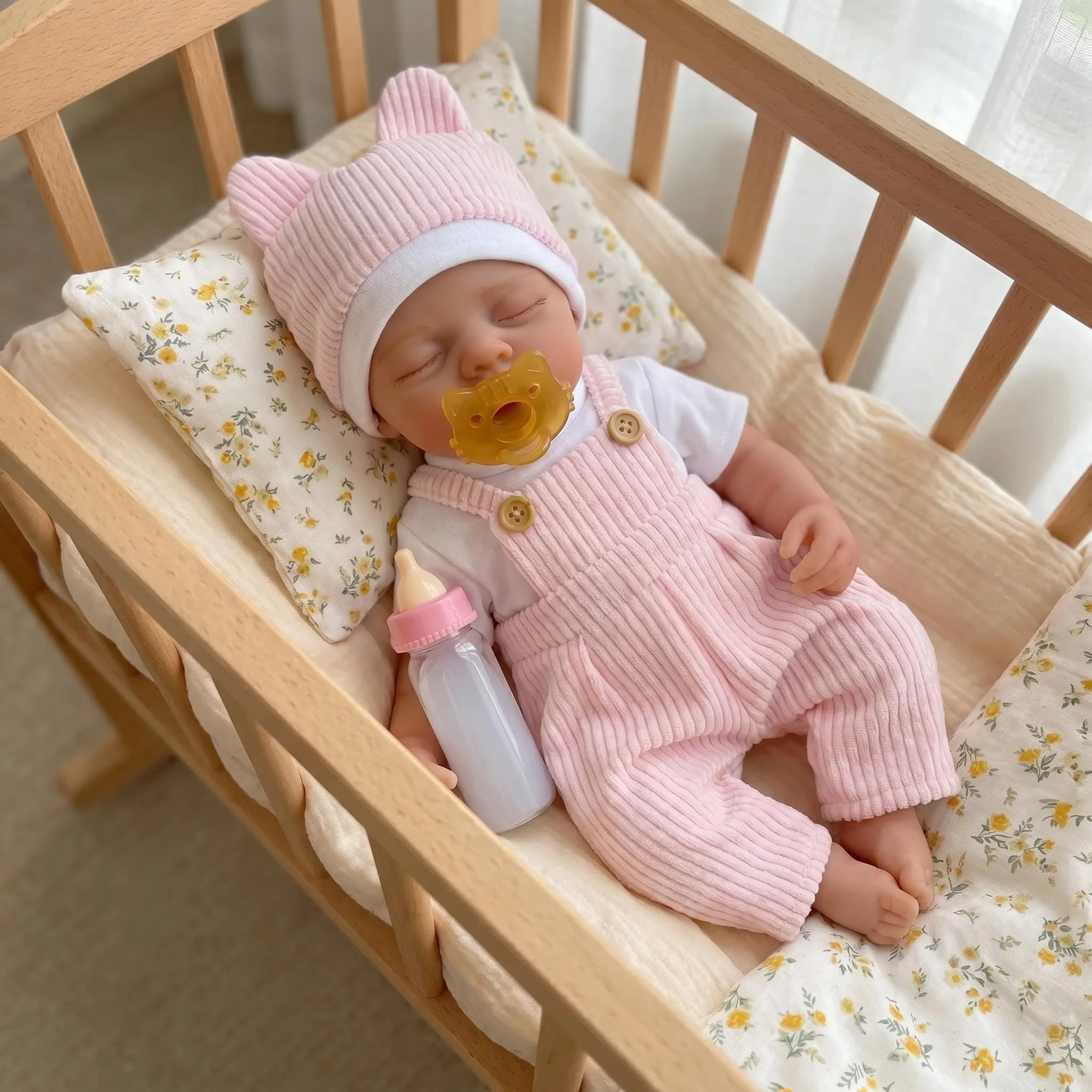 Muñeca reborn NPK bebé prematuro de ojos abiertos, realista - imagen 2