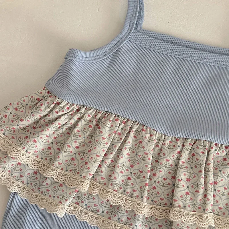 MILANCEL Body de verano para bebé con encaje floral ventilado - imagen 4