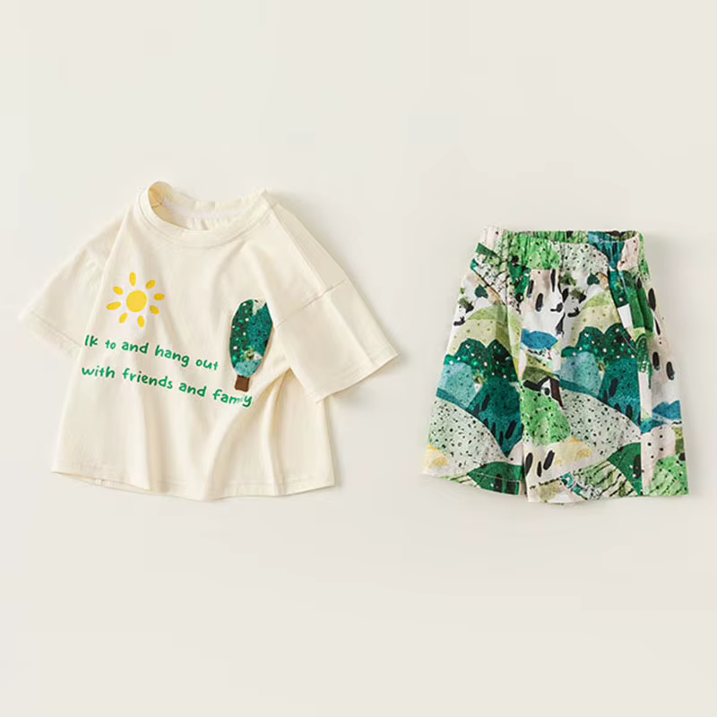 Conjunto de verano para bebé niño con camiseta y pantalón corto - imagen 3