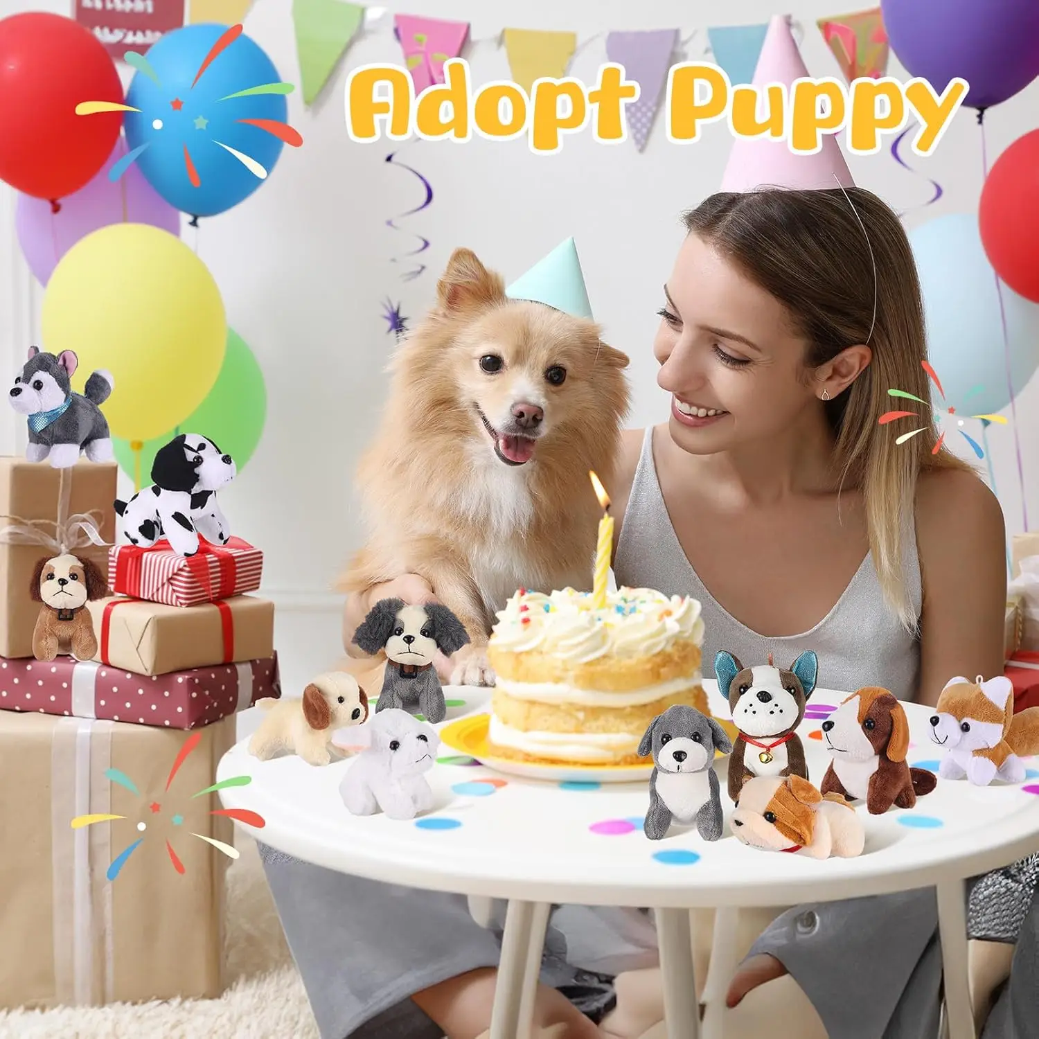 Cachorros de peluche pequeños para decorar y regalar