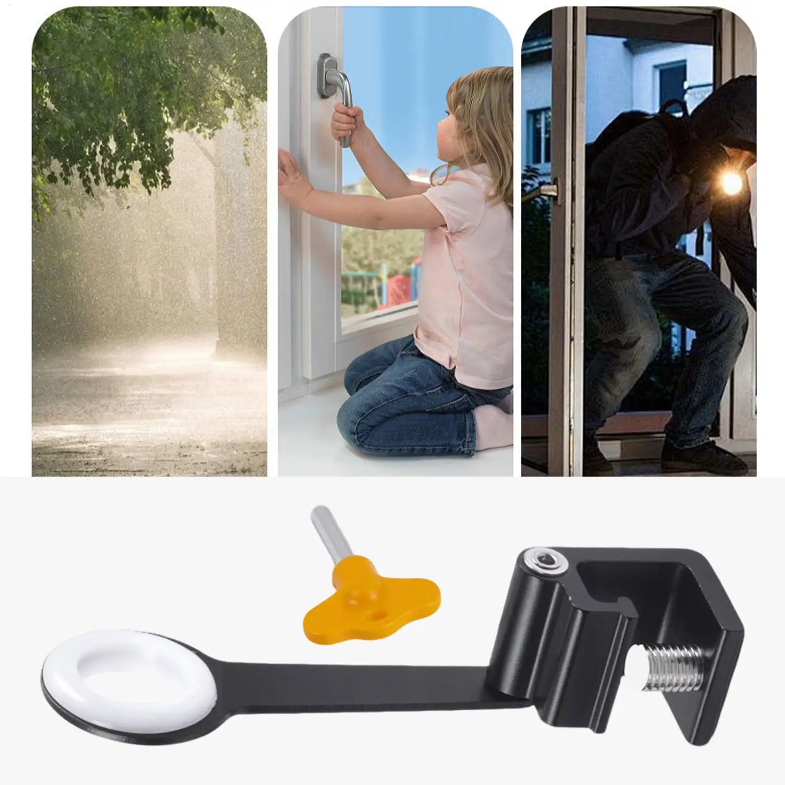 Cerraduras de seguridad infantiles para ventanas con llave - imagen 4