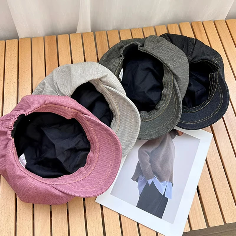Gorra newsboy para niña en primavera estilo retro liso - imagen 5