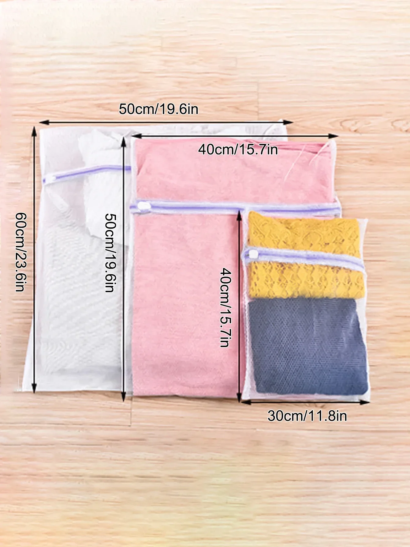 Juego completo de 3 bolsas clasificadas