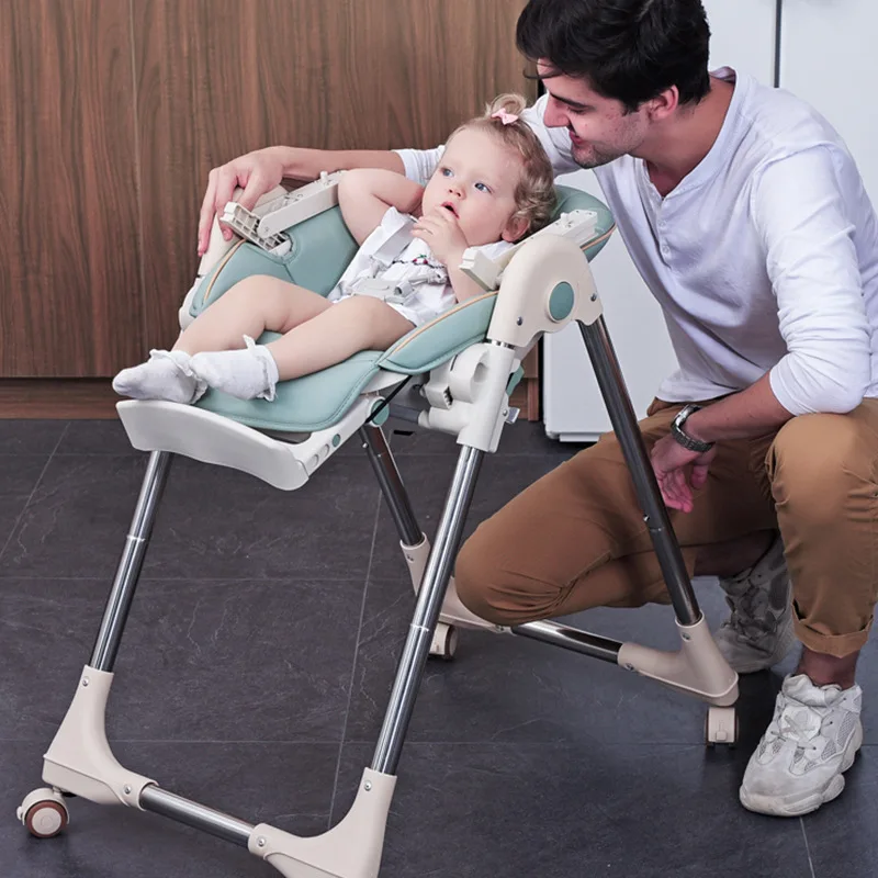 Silla alta plegable para bebés y niños - asiento comedor portátil - imagen 3
